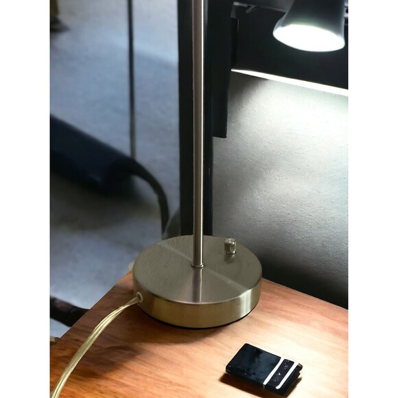 VTG Portable Luminaire ISSUE NO. BK-28,910 Art Deco Glass/Tulip Shade Table Lamp - Picture 8 of 13